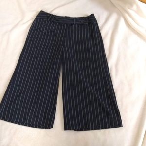 Larry Levine Stretch Wide Leg Cropped Pants Size 8